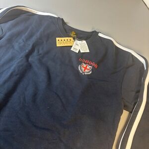 NWT FIVE STAR GENERAL Navy London Union Jack Shield Crest‎ Crewneck Sweatshirt M